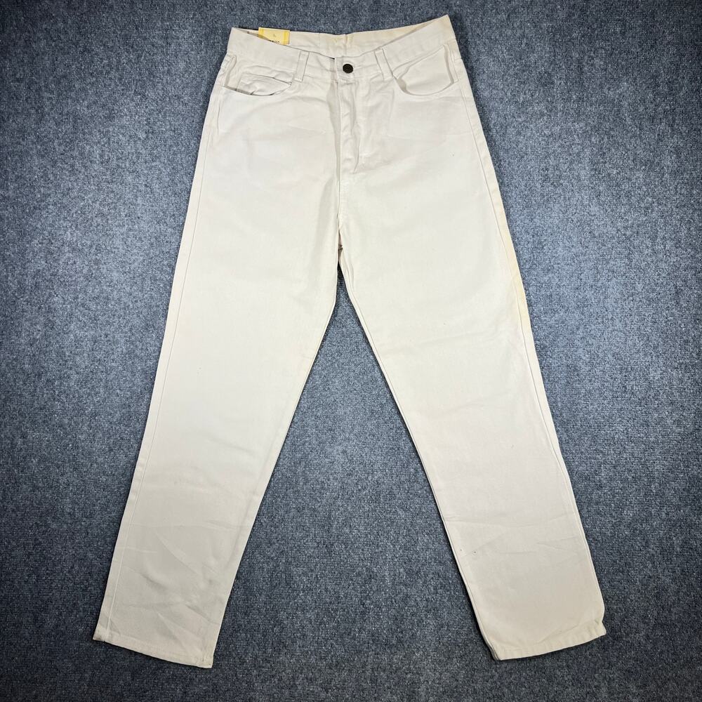Deadstock Vintage 80s Crown Kids Cream Jeans Youth 16
